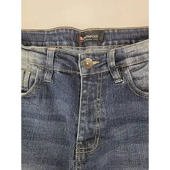 Vintage Southpole Bermuda Jean Shorts Men's 30x11 Y2K Jorts Acid Wash Preppy - Picture 5 of 12